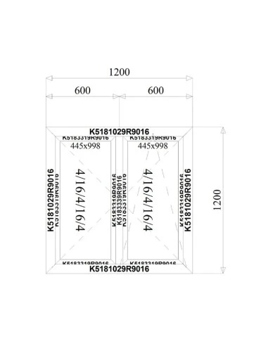 Aluminium Fenster 1200 x 1200 mm MB-79N Dreh | Dreh-Kipp