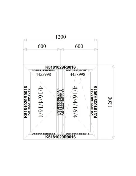 Aluminium Fenster 1200 x 1200 mm MB-79N Dreh | Dreh-Kipp