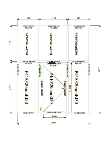 Aluminium Tür Brandschutztür Schaufenster 2920 x 3550 mm MB-60E EI T30