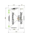 Aluminium Tür Brandschutztür 1650 x 2090 mm MB-60E EI T30