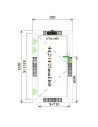 Aluminium Tür Brandschutztür 920 x 1650 mm MB-78EI T60