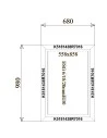 Aluminium Brandschutzfenster 680 x 980 mm MB-78EI F30 Festverglasung