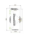 Aluminium Tür Brandschutztür 1030 x 2000 mm MB-60E EI T30