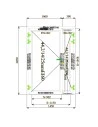 Aluminium Tür Brandschutztür 1450 x 2050 mm MB-78EI T60