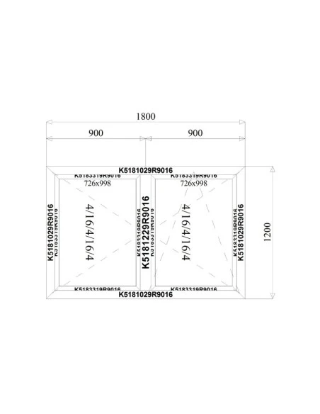 Aluminium Fenster 1800 x 1200 mm MB-79N Dreh | Dreh-Kipp