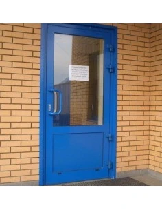 Aluminium Tür Brandschutztür 1225 x 2100 mm MB-78EI T30 2
