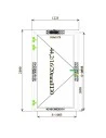 Aluminium Tür Brandschutztür 1225 x 2100 mm MB-78EI T30