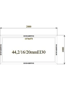 Aluminium Brandschutzfenster 1400 x 1000 mm MB-78EI F30 Festverglasung
