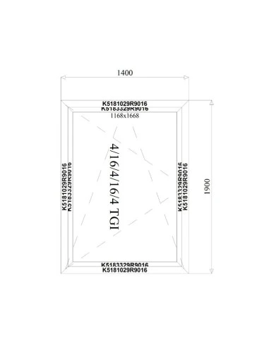 Aluminium Fenster 1400 x 1900 mm MB-79N Dreh-Kipp