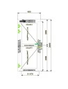 Aluminium Tür Brandschutztür 900 x 2000 mm MB-78EI T60