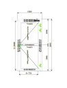 Aluminium Tür Brandschutztür 1000 x 2092 mm MB-78EI T60