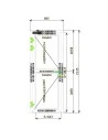 Aluminium Tür Brandschutztür 865 x 2115 mm MB-78EI T30