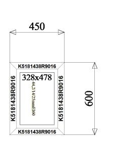 Aluminium Brandschutzfenster 450 x 600 mm MB-78EI F60 Festverglasung