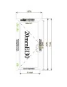 Aluminium Tür Brandschutztür 1070 x 2146 mm MB-78EI T30