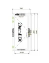 Aluminium Tür Brandschutztür 1045 x 2146 mm MB-78EI T30
