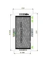 Aluminium Tür Brandschutztür 1225 x 2235 mm MB-78EI T60