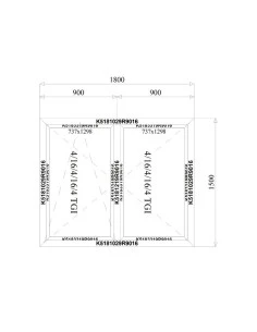 Aluminium Fenster 1800 x 1500 mm MB-79N Dreh-Kipp | Dreh 2
