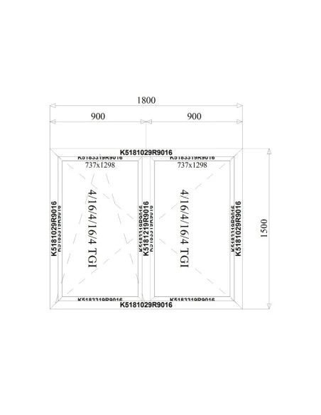 Aluminium Fenster 1800 x 1500 mm MB-79N Dreh-Kipp | Dreh