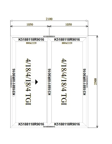 Aluminium Hebe-Schiebetüren Terrassentür 2100 x 2500 mm MB-77HS | Bodentiefe Fenster