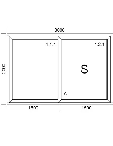 PVC Hebe-Schiebetüren Terrassentür 3000 x 2000 mm | Bodentiefe Fenster