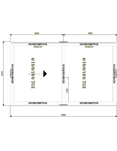 Aluminium Hebe-Schiebetüren Terrassentür 4000 x 2400 mm MB-77HS | Bodentiefe Fenster