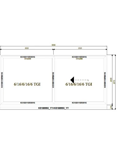 Aluminium Hebe-Schiebetüren Terrassentür 5050 x 2575 mm MB-77HS | Bodentiefe Fenster