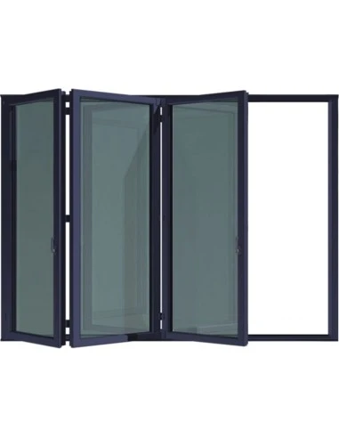 Aluminium Falttür Balkontür Terrassentür 3000 x 2200mm | Bodentiefe Fenster