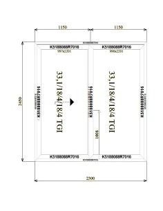 Aluminium Hebe-Schiebetüren Terrassentür 2300 x 2450 mm MB-77HS | Bodentiefe Fenster
