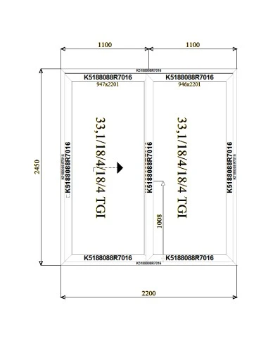 Aluminium Hebe-Schiebetüren Terrassentür 2200 x 2450 mm MB-77HS | Bodentiefe Fenster