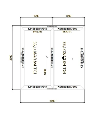 Aluminium Hebe-Schiebetüren Terrassentür 2000 x 2000 mm MB-77HS | Bodentiefe Fenster