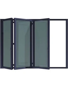 Aluminium Falttür Balkontür Terrassentür 2300 x 2450 mm | Bodentiefe Fenster