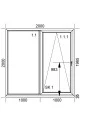 PSK Terrassentür Balkontür PVC 2000 x 2000 mm Schiebetür | Bodentiefe Fenster