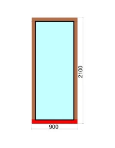 Holzfenster 900 x 2100 mm Kiefer keilgezinkt Festverglasung