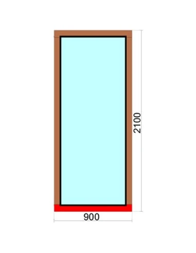 Holzfenster 900 x 2100 mm Kiefer keilgezinkt Festverglasung
