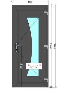 Kunststoff Eingangstür PVC Modell 23 2