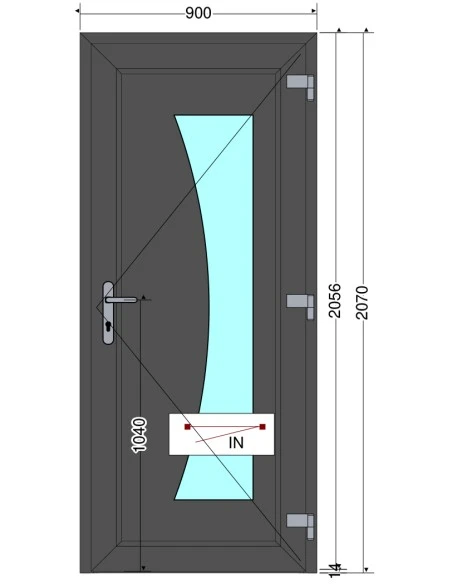 Kunststoff Eingangstür PVC Modell 23