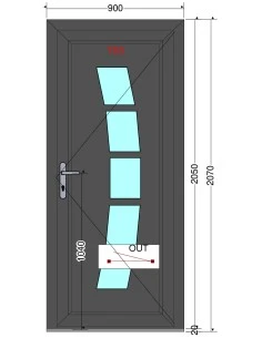Kunststoff Eingangstür PVC Modell 42 2