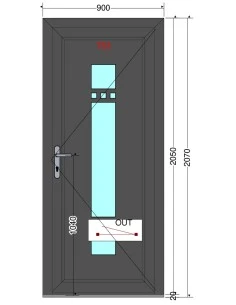 Kunststoff Eingangstür PVC Modell 115 2