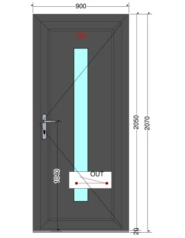 Kunststoff Eingangstür PVC Modell 66