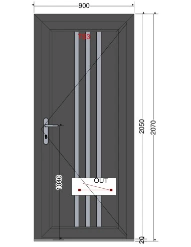 Kunststoff Eingangstür PVC Modell 137