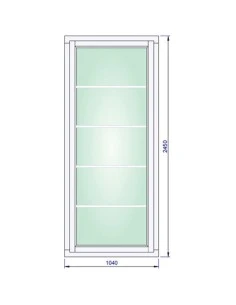 Holzfenster 1040 x 2450 mm Kiefer keilgezinkt Festverglasung