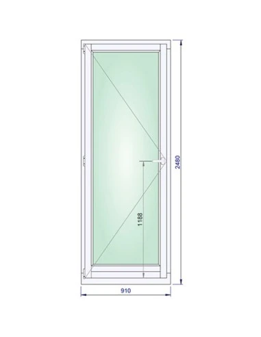 Holzfenster 910 x 2480 mm Meranti kantelholz Dreh