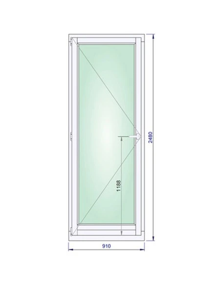 Holzfenster 910 x 2480 mm Meranti kantelholz Dreh