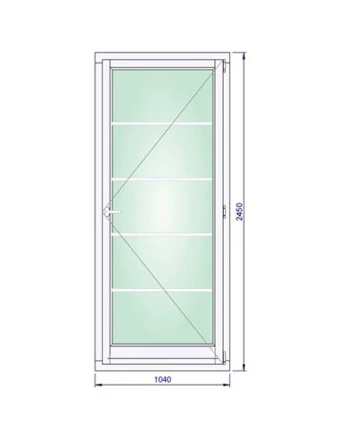 Holzfenster 1040 x 2450 mm Kiefer keilgezinkt Dreh