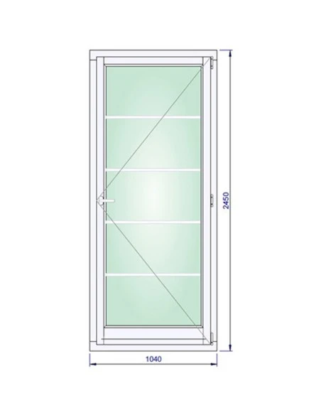 Holzfenster 1040 x 2450 mm Kiefer keilgezinkt Dreh