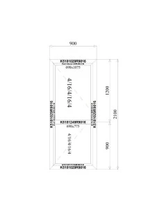 Aluminium Tür 900 x 2100 mm MB-70 2