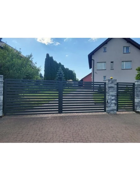 Modern Stahl Gartentor Flügeltor BR.11