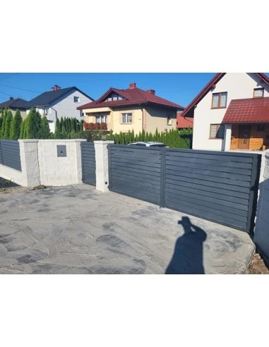 Modern Stahl Gartentor Flügeltor BR.12