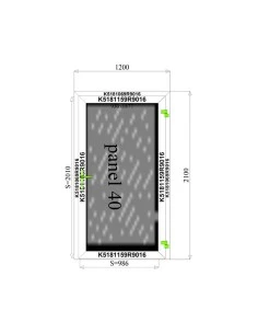 Aluminium Tür Paneel 1200 x 2100 mm MB-70 2