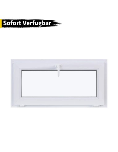 Kunststofffenster PVC 1000 x 500 mm Kipp Weiß - Sofort verfügbar